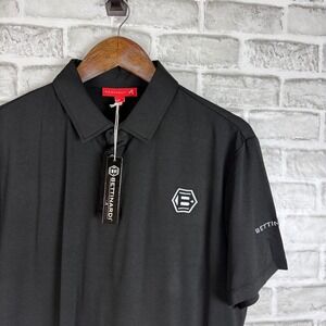 Redvanly x Bettinardi Golf Polo Shirt Mens Medium Black Short Sleeve Performance